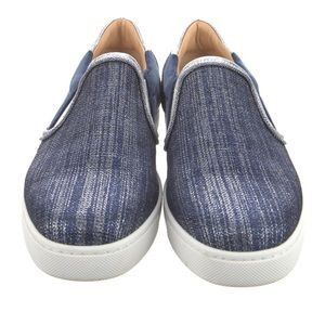 Christian Louboutin Blue Slip-On Sneakers